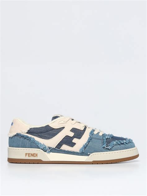 boys fendi trainers|Fendi denim sneakers.